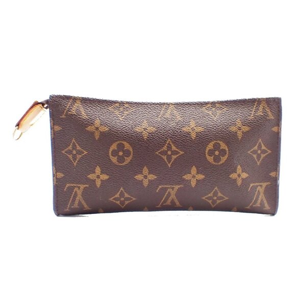LOUIS VUITTON Logo BUCKET GM Pouch Bag Monogram Leather Brown France 04AA007 - Picture 3 of 14